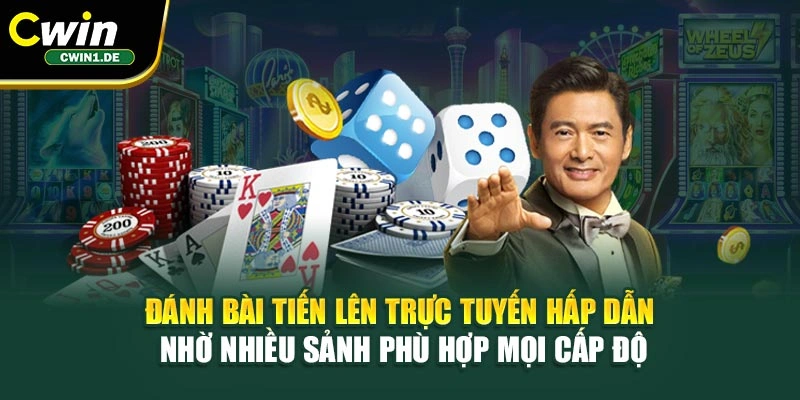 Đánh bài tiến lên trực tuyến hấp dẫn nhờ nhiều sảnh phù hợp mọi cấp độ